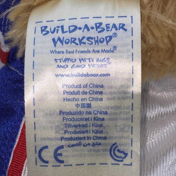 Build A Bear Workshop Brown Plush Stuffed Bear NBA Basketball Jersey and Shorts - Picture 7 of 9